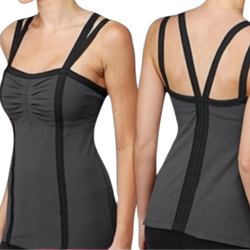 lululemon athletica Dark Gray Double-Strap Performance Tank